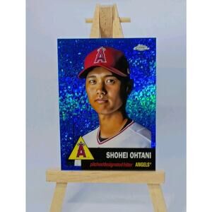 2022 Shohei Ohtani #1 SP 146/199 Topps Chrome Plat. Ann. Blue Mini Diamond